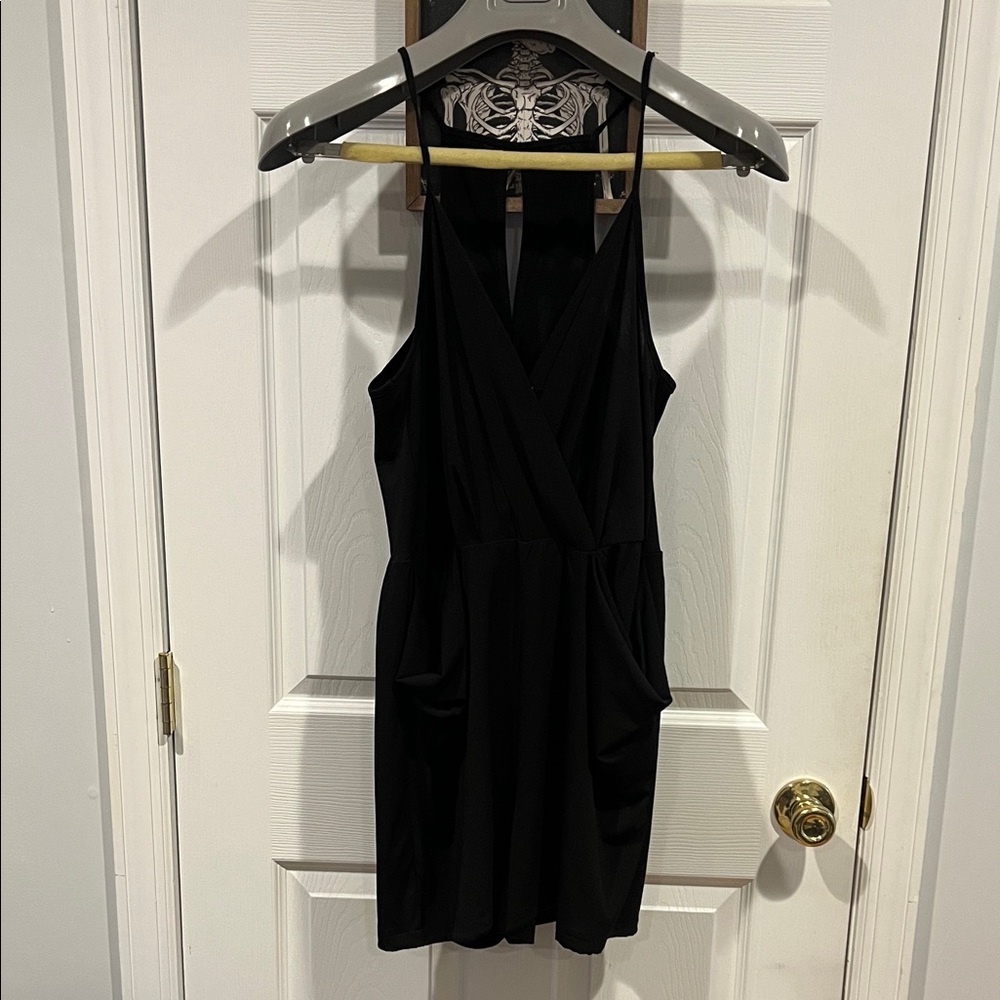 Elegant Black Sleeveless Romper